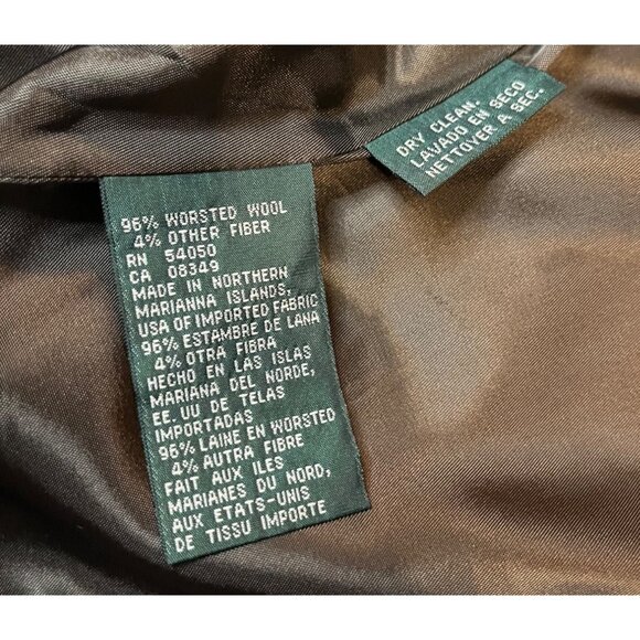 VTG-NWT-Ralph Lauren Women equestrian buttons blazer jacket wool Olive Green 14P - Picture 6 of 16